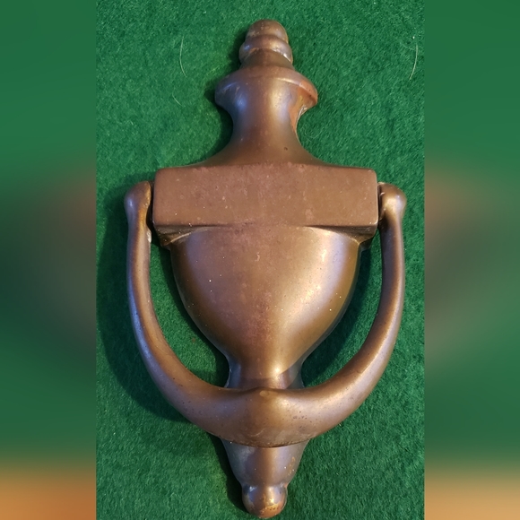 Vintage Heavy Brass Door Knocker 6 3/4" x 3 3/4" - Picture 1 of 5